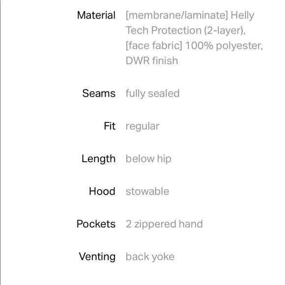 HELLY HANSON PROTECTION RAIN JACKET SIZE M NWOT GREY ZIPPER POCKETS HELL… - Picture 11 of 17